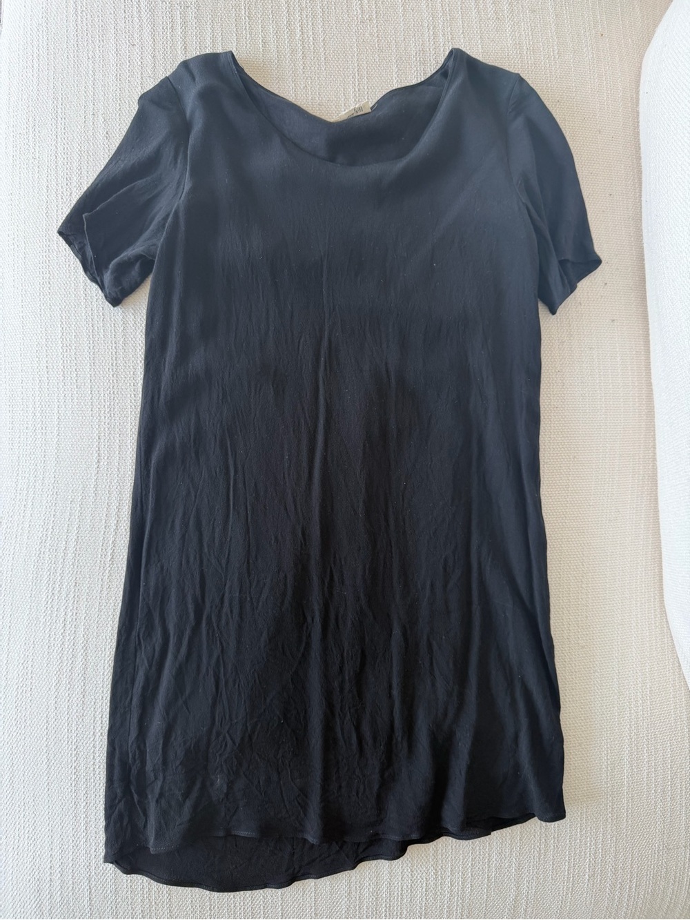 Aritzia Black Short-Sleeve Dress - Classic Scoop Neck